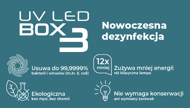 Lampa bakteriobójcza GW-UV-LED BOX 3 - zalety